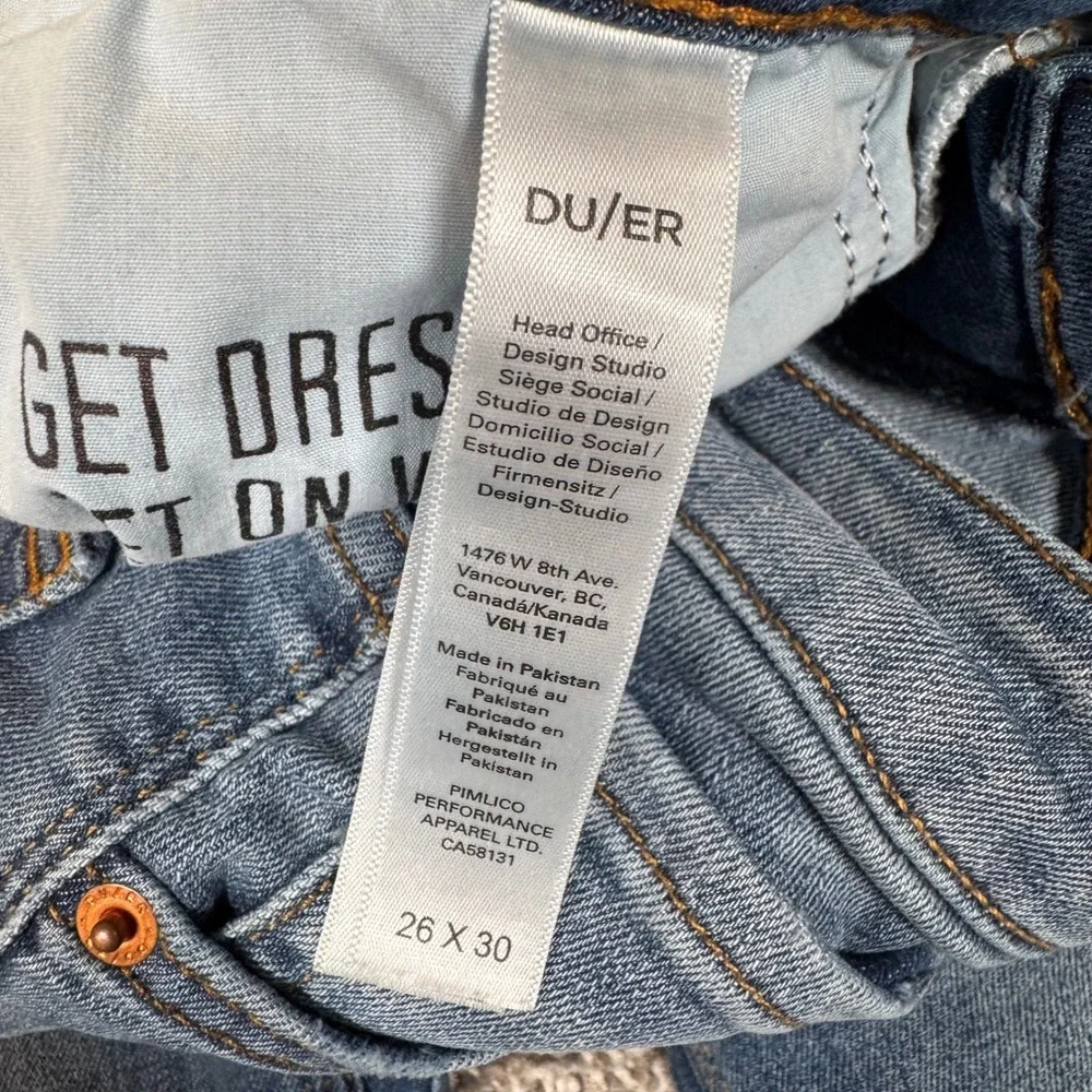 DU/ER Performance Womens Denim Slim Straight Jeans Blue 26x30‎ WFLR5001